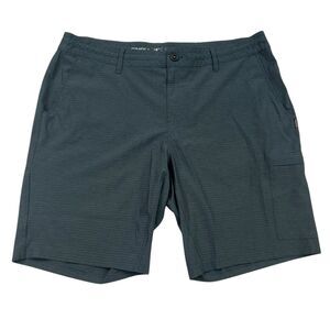 O'Neill Cargo Shorts Mens 38 Green Hybrid Stripes Lightweight Outdoor Beach